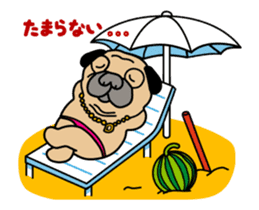 10xFUN Pug Dog Toyboy Duke - Summer Days sticker #11981129