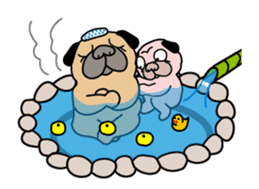 10xFUN Pug Dog Toyboy Duke - Summer Days sticker #11981136