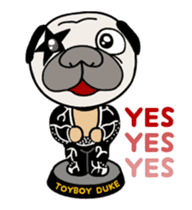 10xFUN Pug Dog Toyboy Duke - Summer Days sticker #11981141