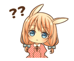 bunny ears girl animated sticker #11981206