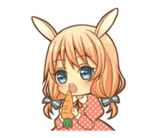 bunny ears girl animated sticker #11981211