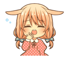 bunny ears girl animated sticker #11981212