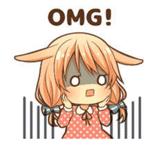 bunny ears girl animated sticker #11981217