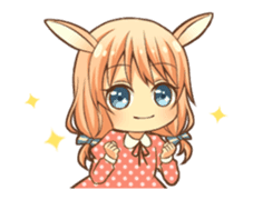 bunny ears girl animated sticker #11981218