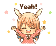 bunny ears girl animated sticker #11981221