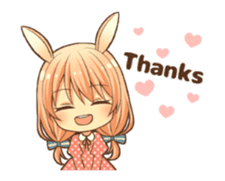 bunny ears girl animated sticker #11981224