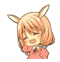 bunny ears girl animated sticker #11981225
