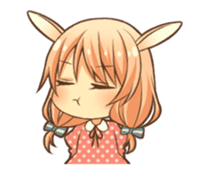 bunny ears girl animated sticker #11981227