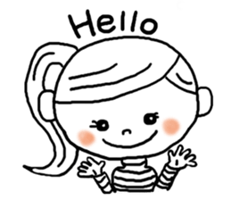Adorable girl! Everyday texets more fun sticker #11981942