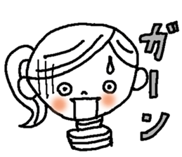 Adorable girl! Everyday texets more fun sticker #11981947