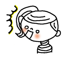 Adorable girl! Everyday texets more fun sticker #11981948