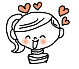 Adorable girl! Everyday texets more fun sticker #11981949