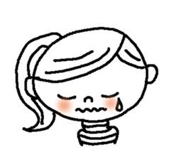 Adorable girl! Everyday texets more fun sticker #11981952