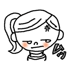 Adorable girl! Everyday texets more fun sticker #11981954