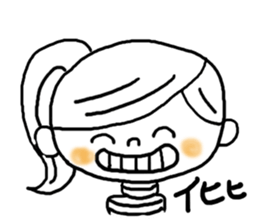 Adorable girl! Everyday texets more fun sticker #11981956