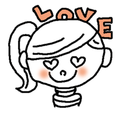 Adorable girl! Everyday texets more fun sticker #11981958