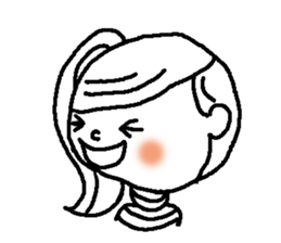 Adorable girl! Everyday texets more fun sticker #11981964