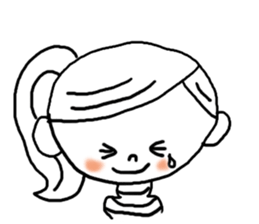 Adorable girl! Everyday texets more fun sticker #11981965