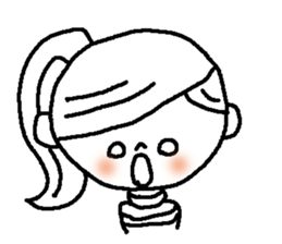 Adorable girl! Everyday texets more fun sticker #11981969