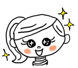 Adorable girl! Everyday texets more fun sticker #11981971
