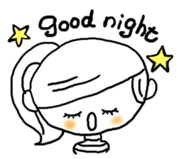 Adorable girl! Everyday texets more fun sticker #11981979