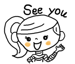 Adorable girl! Everyday texets more fun sticker #11981980