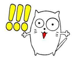 White cat's sticker !! sticker #11982150
