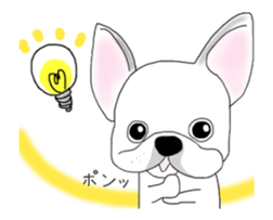 Animated French bulldog wanko Ume sticker #11982409
