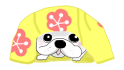 Animated French bulldog wanko Ume sticker #11982415