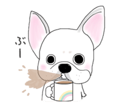 Animated French bulldog wanko Ume sticker #11982418