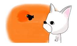 Animated French bulldog wanko Ume sticker #11982428