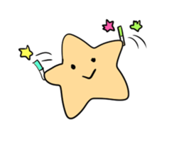 Cute star girl sticker #11982932