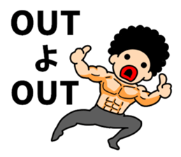 Mr Afro-hair macho. Woman-like man 2 sticker #11983787