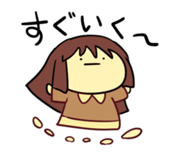 expressionless mochimochi girl sticker #11984918