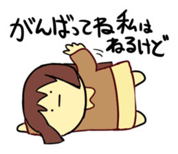 expressionless mochimochi girl sticker #11984919