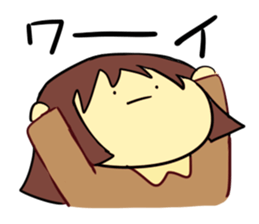 expressionless mochimochi girl sticker #11984921