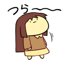 expressionless mochimochi girl sticker #11984925