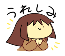expressionless mochimochi girl sticker #11984926