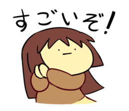 expressionless mochimochi girl sticker #11984928
