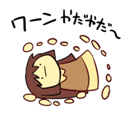 expressionless mochimochi girl sticker #11984929