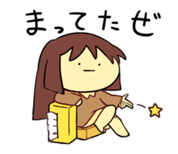 expressionless mochimochi girl sticker #11984931