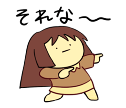 expressionless mochimochi girl sticker #11984933