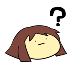 expressionless mochimochi girl sticker #11984937