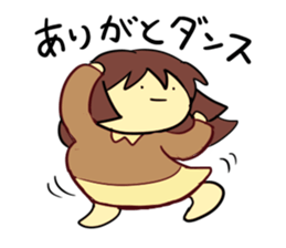 expressionless mochimochi girl sticker #11984942