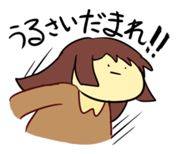 expressionless mochimochi girl sticker #11984945