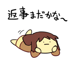 expressionless mochimochi girl sticker #11984951
