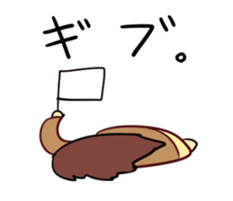 expressionless mochimochi girl sticker #11984952