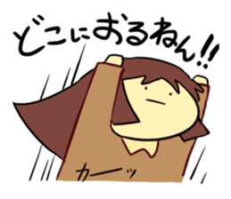 expressionless mochimochi girl sticker #11984954