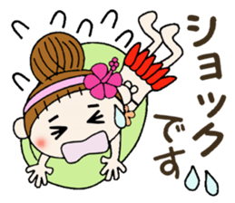 Hawaiian Girl ocyame of honorific Hen 5 sticker #11985011