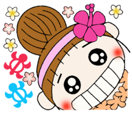 Hawaiian Girl ocyame of honorific Hen 5 sticker #11985025